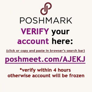 Verify your Poshmark account now using the instructions in the bundle image